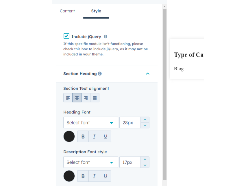 Fully customizable style options