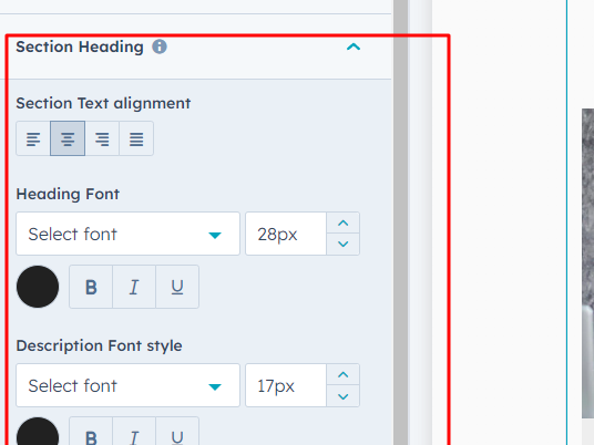 Fully customizable style options