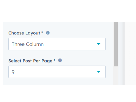 Choose Layout Options for Each Page's Post Display.
