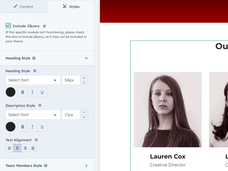 Customization Options