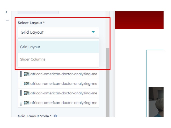 Choose Layout Options